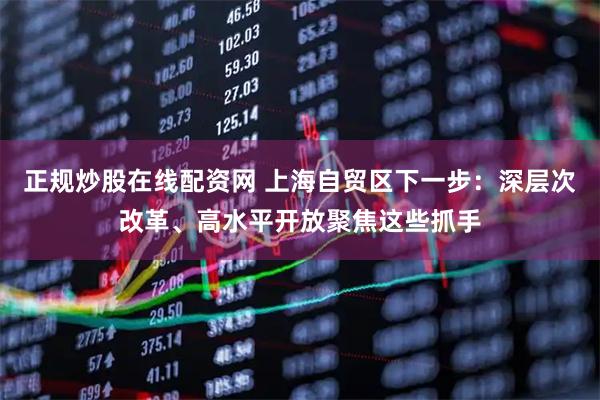 正规炒股在线配资网 上海自贸区下一步：深层次改革、高水平开放聚焦这些抓手